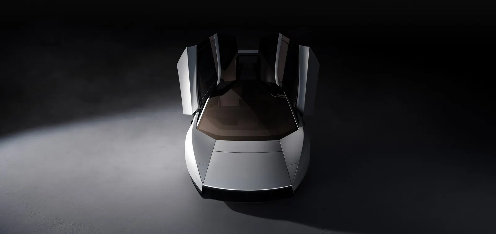 Tesla Roadster 金色玻璃與車門俯視官方圖