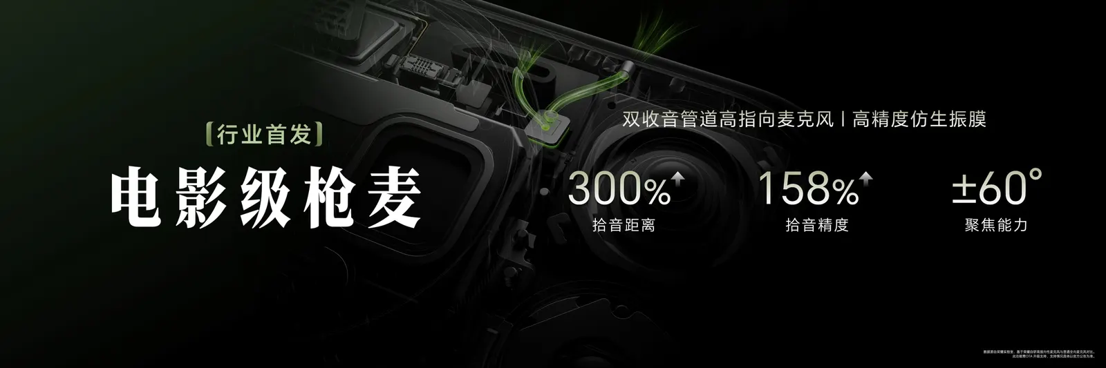 HONOR 指向性麥克風官方示意