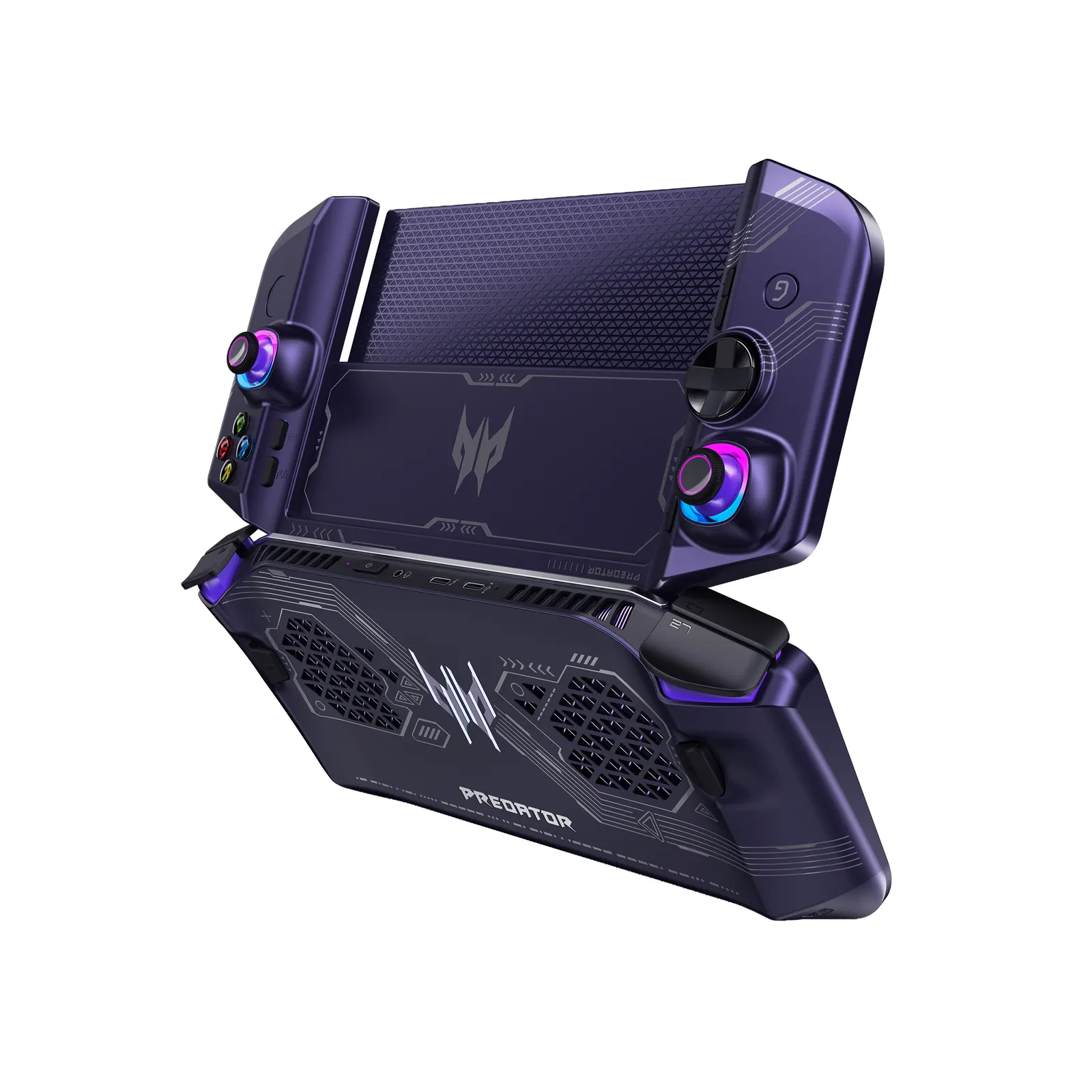Acer Project DualPlay Mini 掀開轉軸的官方示意