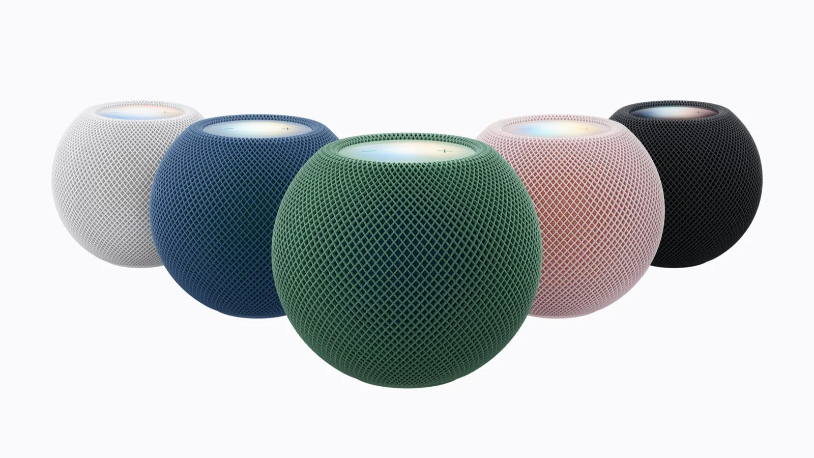 HomePod mini 2 五款配色官方產品圖