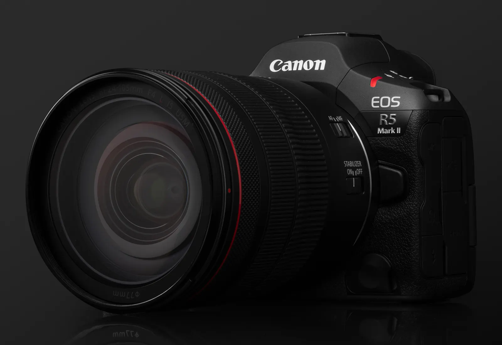Canon EOS R5 Mark II 官方正面資料照，作為棒球賽雙機配置的第二機身