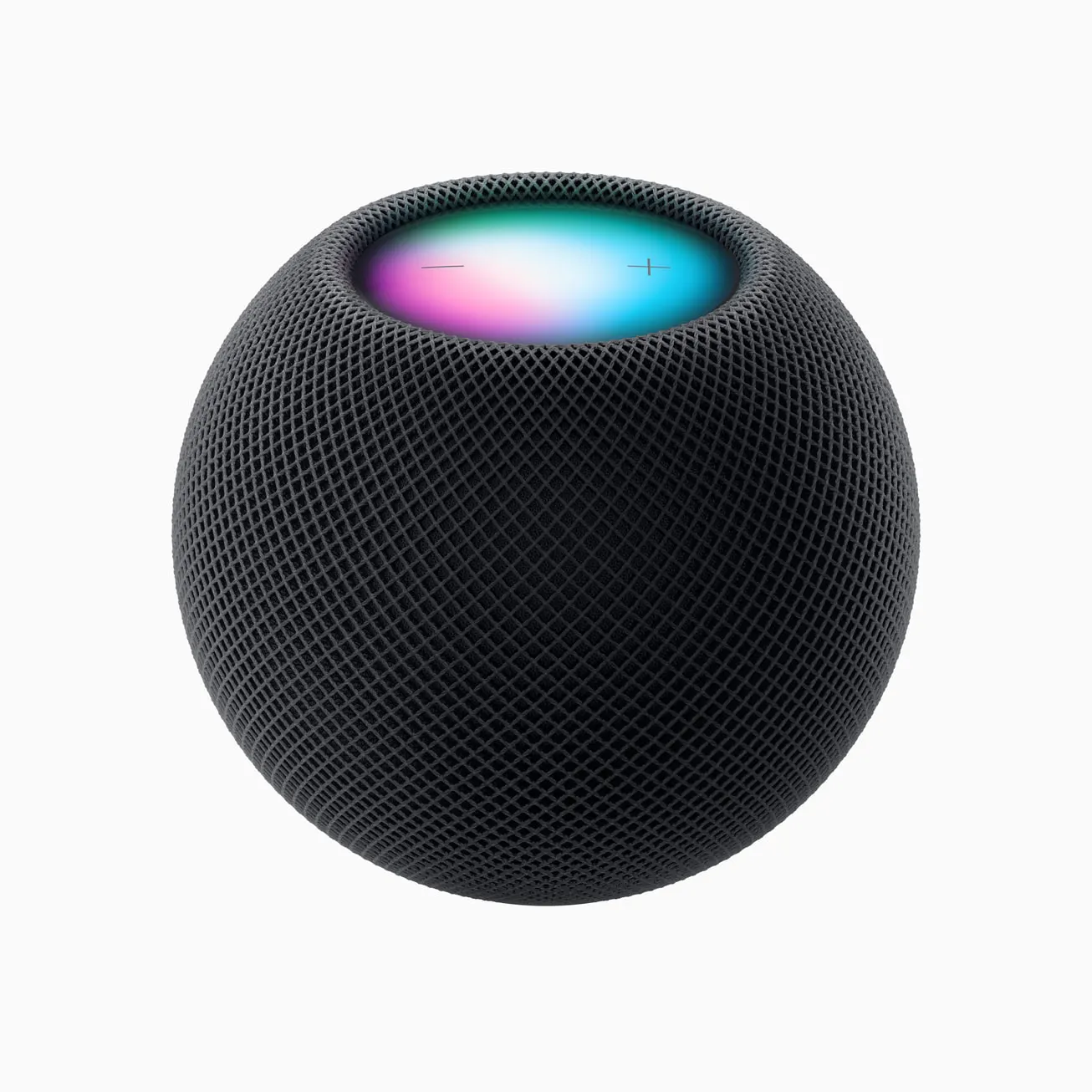 現行午夜色 HomePod mini 的 Siri 發光觸控表面