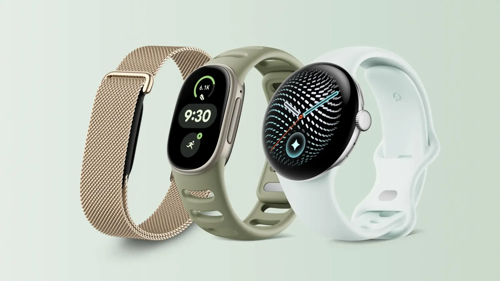 Fitbit Air、Fitbit Edge 與 Pixel Watch 5 官方產品定位圖